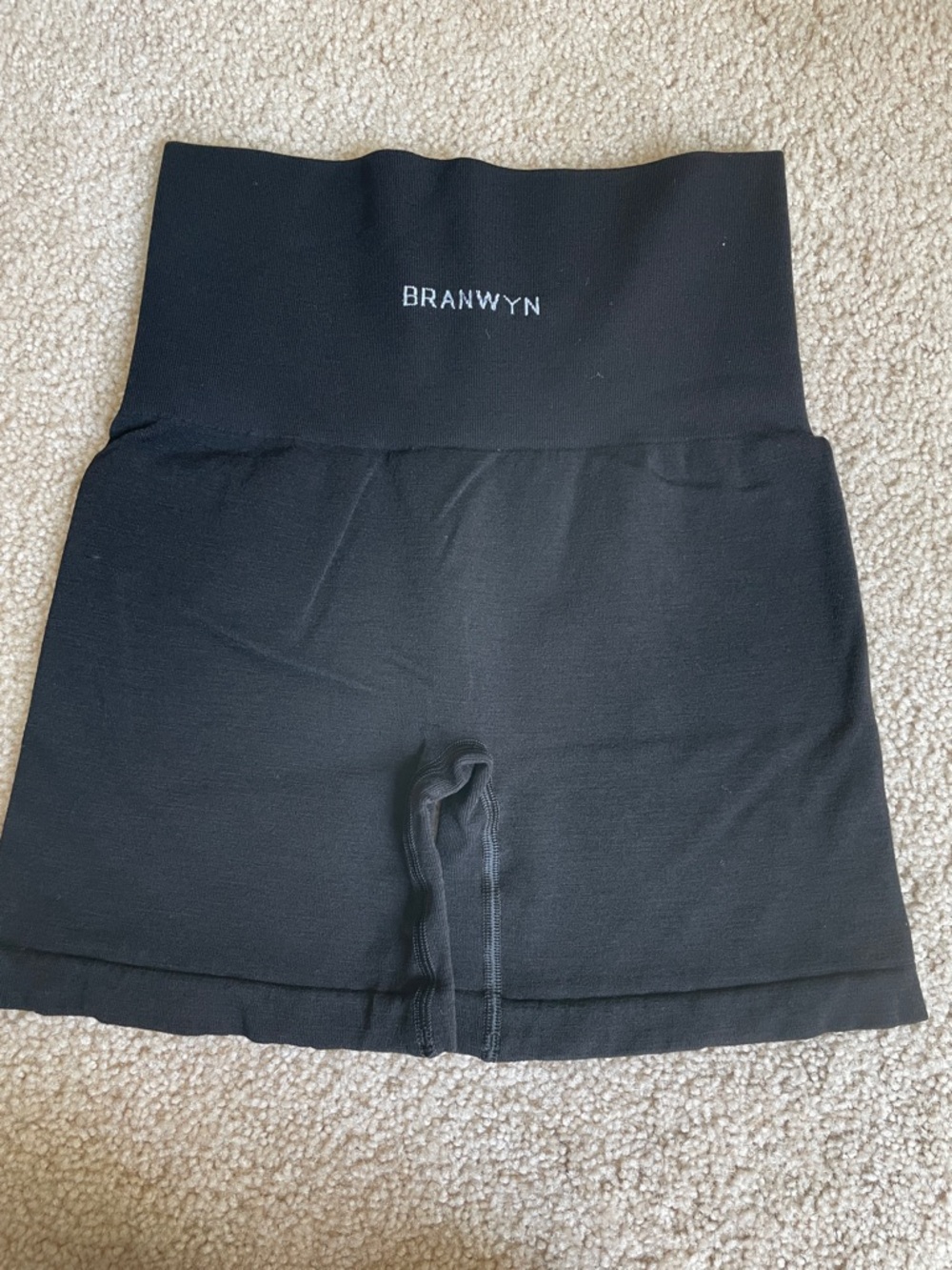 New BRANWYN Black Compression Shorts 6” Medium Seamless High-Waist - Picture 5 of 6